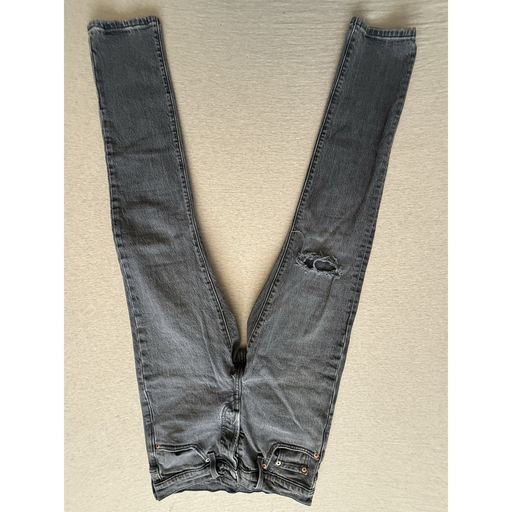 Levi's Woman's 501 Size 28 Premium Denim XX BIG E Denim Charcoal Color Button Up